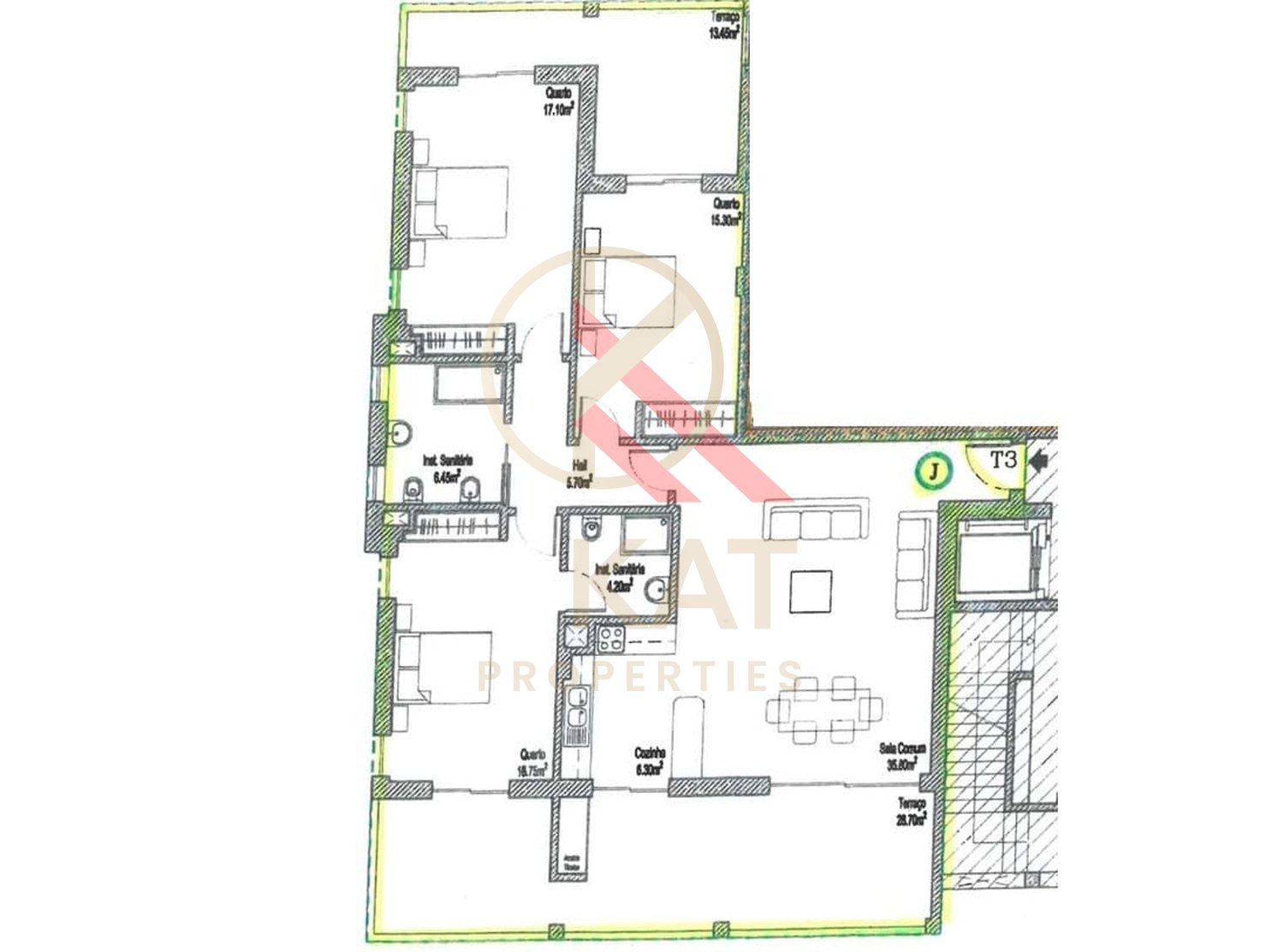 Apartamento T3, nova construção, em Lagos