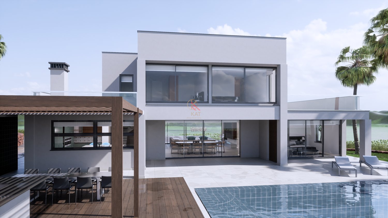 Moradia Contemporânea de Luxo T4 com Piscina e Vista Campo em Lagos, Algarve 
