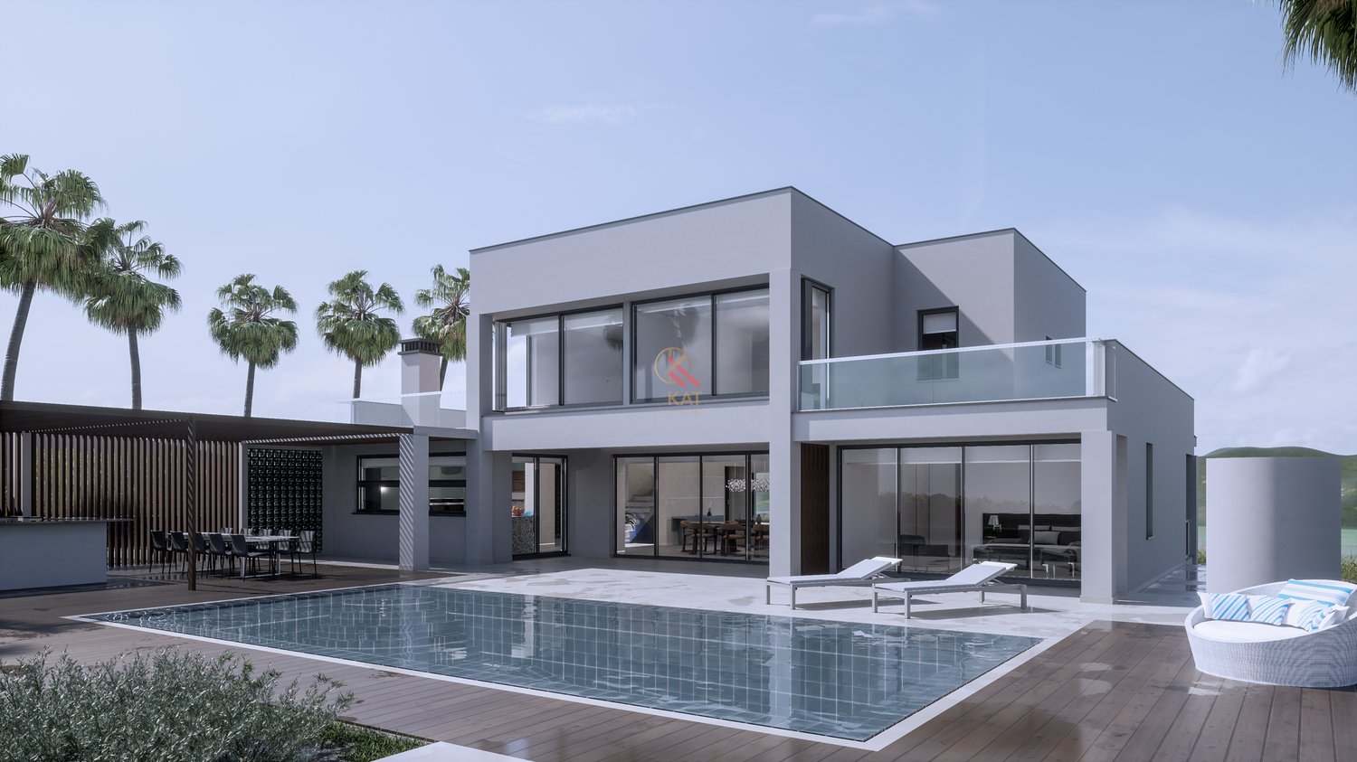 Moradia Contemporânea de Luxo T4 com Piscina e Vista Campo em Lagos, Algarve 