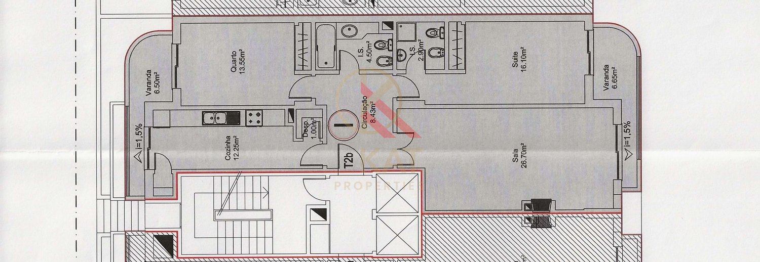 Apartamento T2  na Rua do Alportel em Faro
